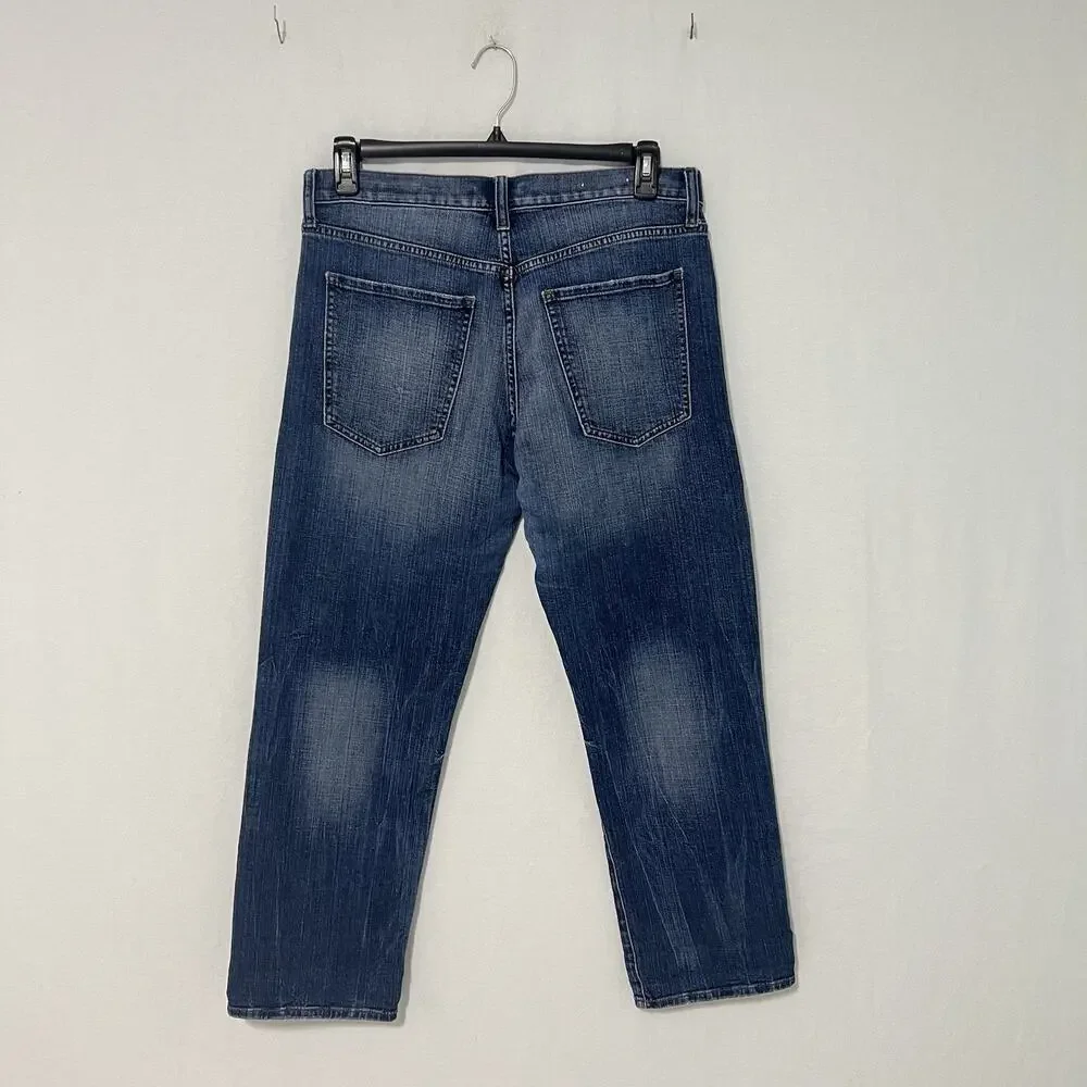 Banana Republic Premium Denim Womens Boyfriend Jeans Size 30 Blue 5 Wide Leg